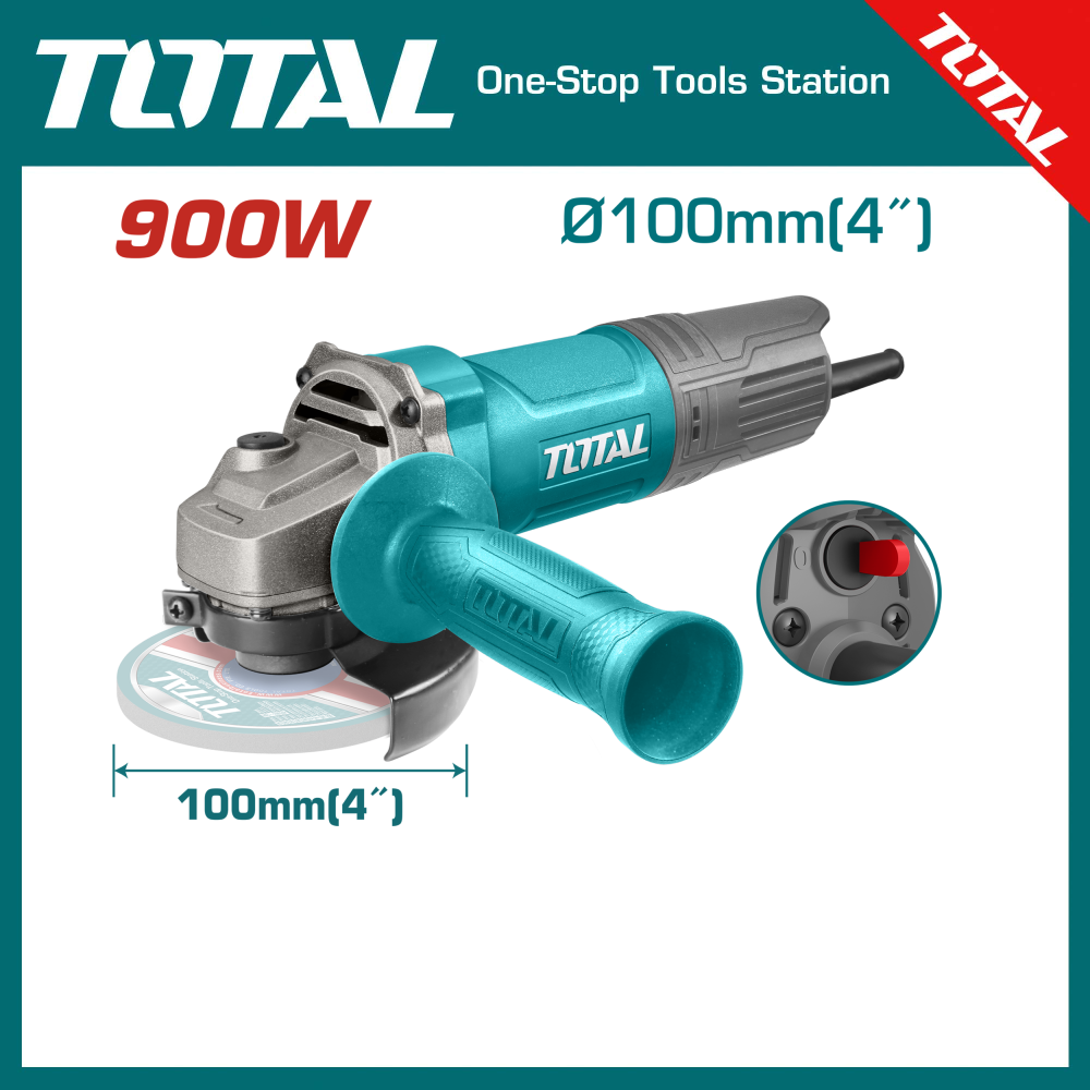 TOTAL TG10910056 ANGLE GRINDER 900 WATT 100MM (4")