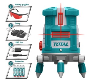 TOTAL 30M SELF-LEVELING LINE RED LASER BEAMS INDUSTRIAL