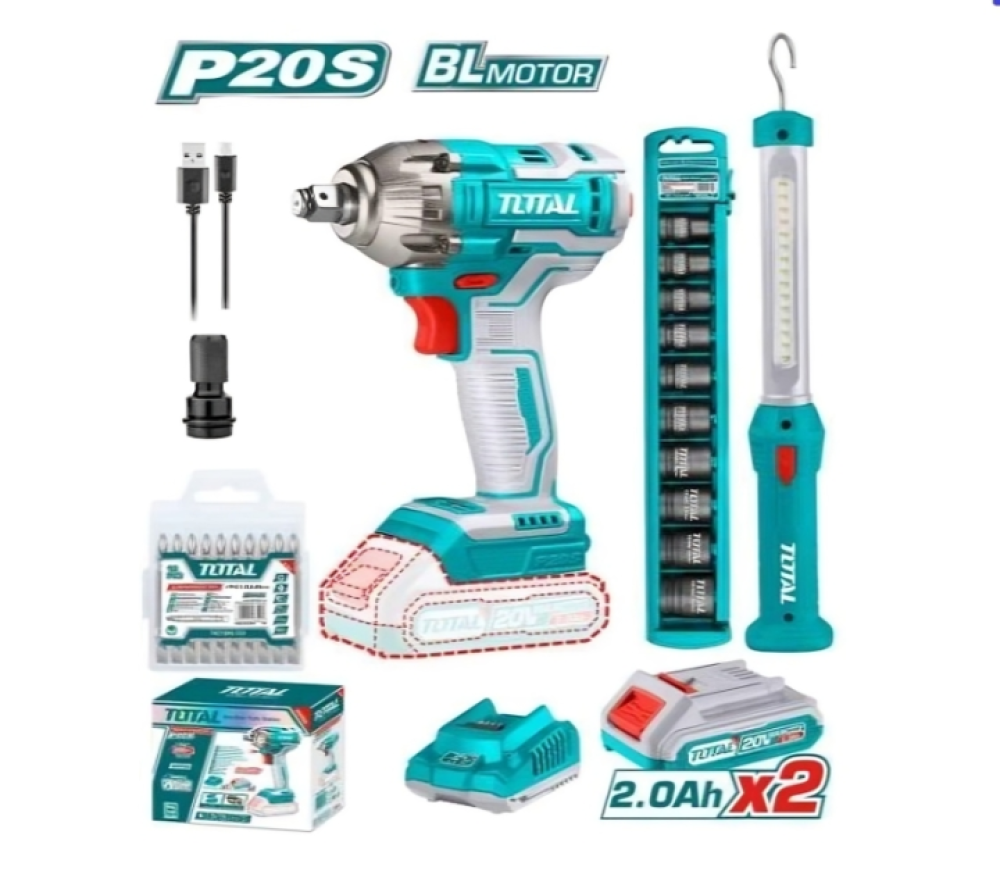 TOTAL CORDLESS 2 PCS COMBO KIT 20V